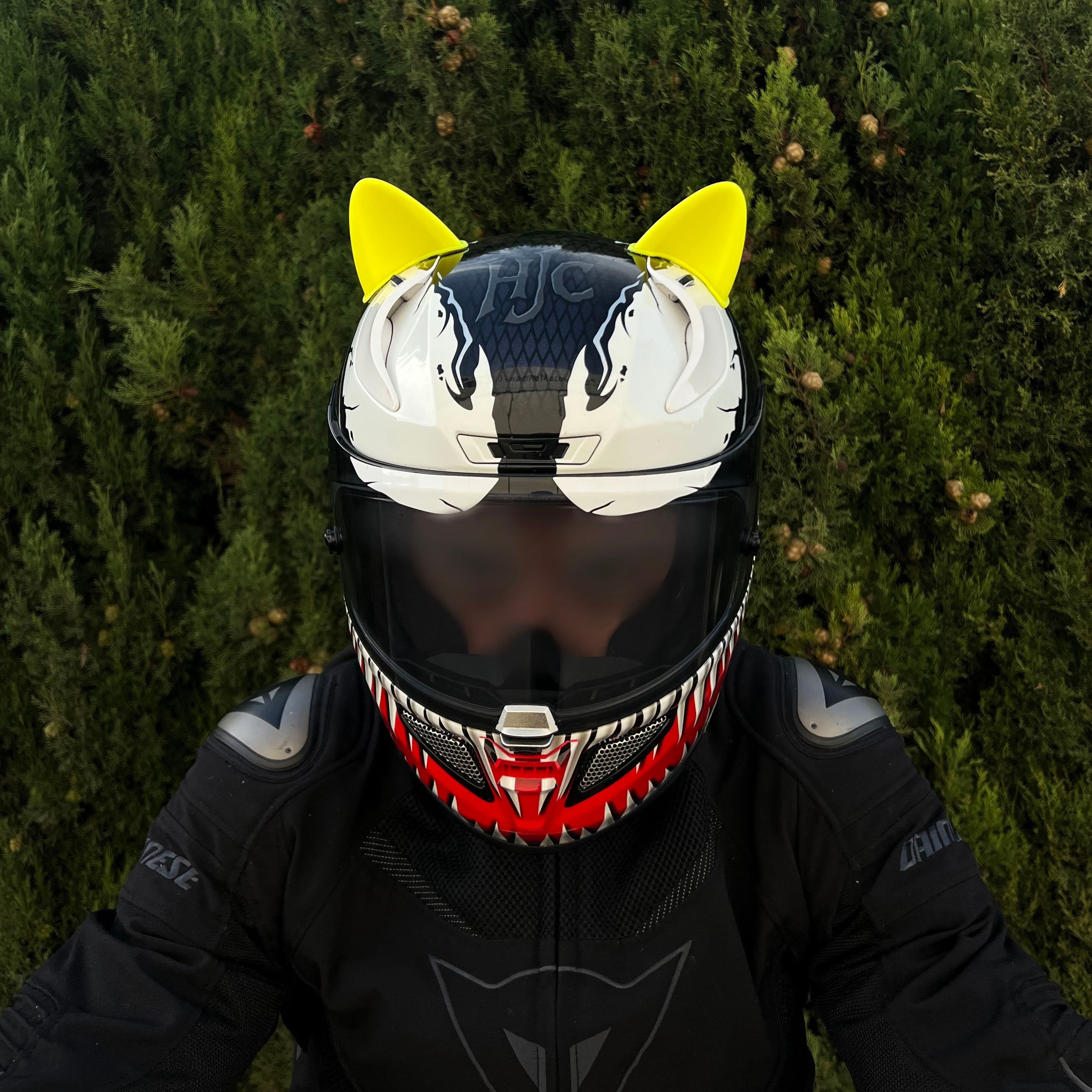 Yellow Helmet Cat Ears Helmet Accessories Stick on Ski