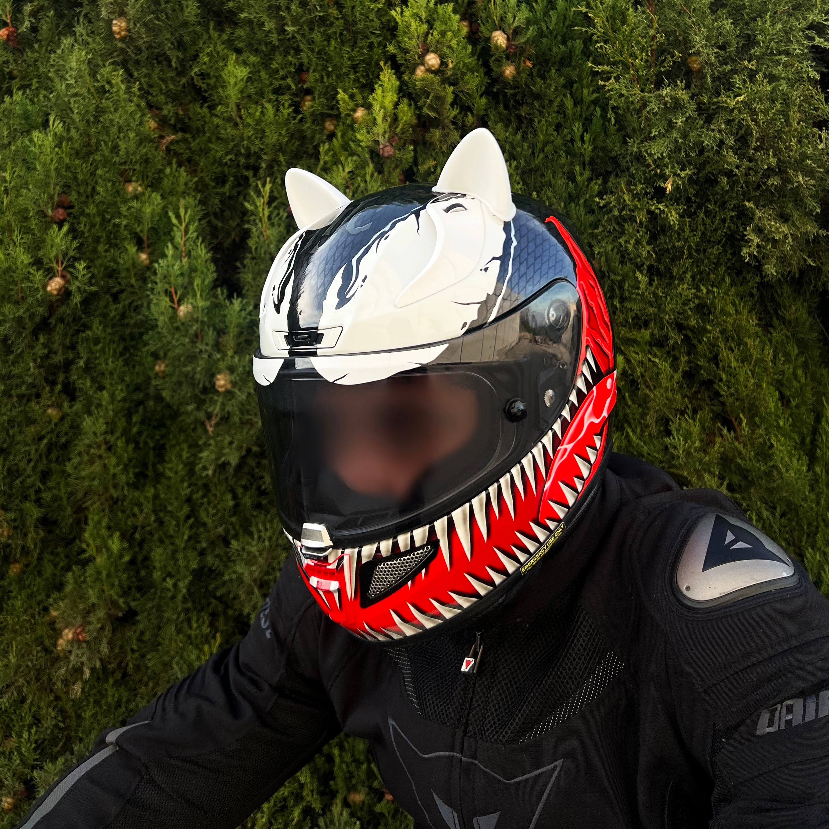 White Helmet Cat Ears Helmet Accessories Stick on Ski Helmet Kitty Ears