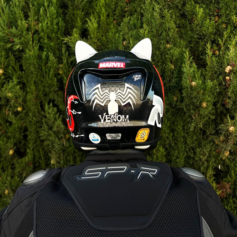 White Helmet Cat Ears Helmet Accessories Stick on Ski Helmet Kitty Ears