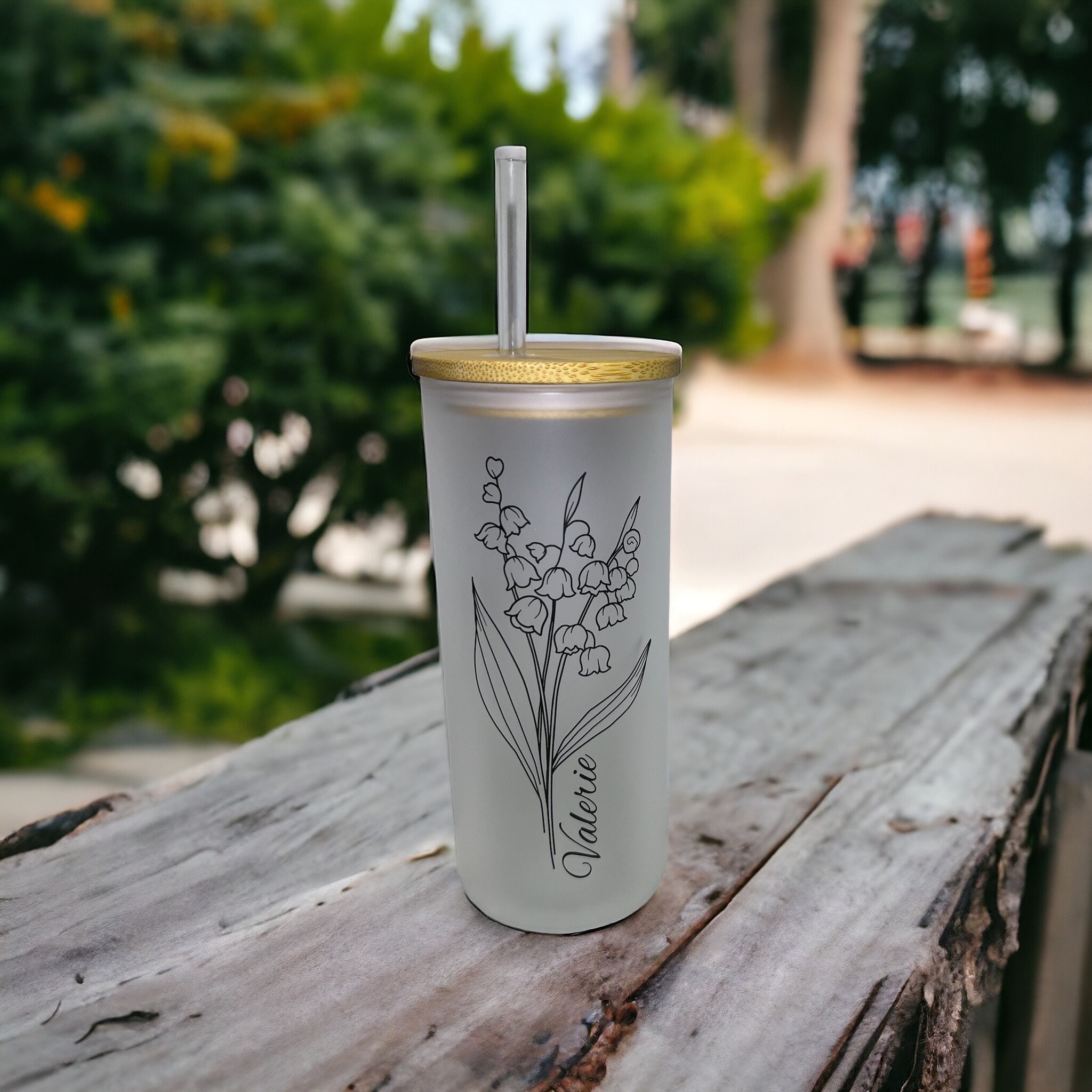 Personalized Birth Flower Tumbler, Gifts for Her, Bridesmaid Gifts, Personalized Birth Flower Coffee Cup