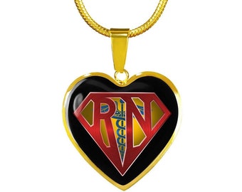 RN Pendent on Gold Snake Chain