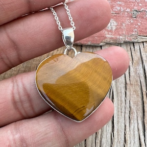 Genuine Tiger Eye Gemstone Pendant Necklace Handmade Jewelry Necklace 925 Sterling Silver Tiger Eye Jewelry Necklace