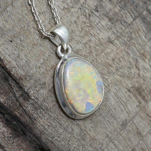 Handmade Monarch Opal Pendant: 925 Sterling Silver Necklace