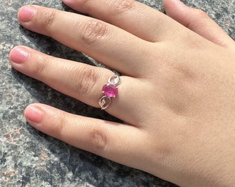 Top Grade Pink Ruby Gemstone Ring, 925 Sterling Silver, Handmade Jewelry