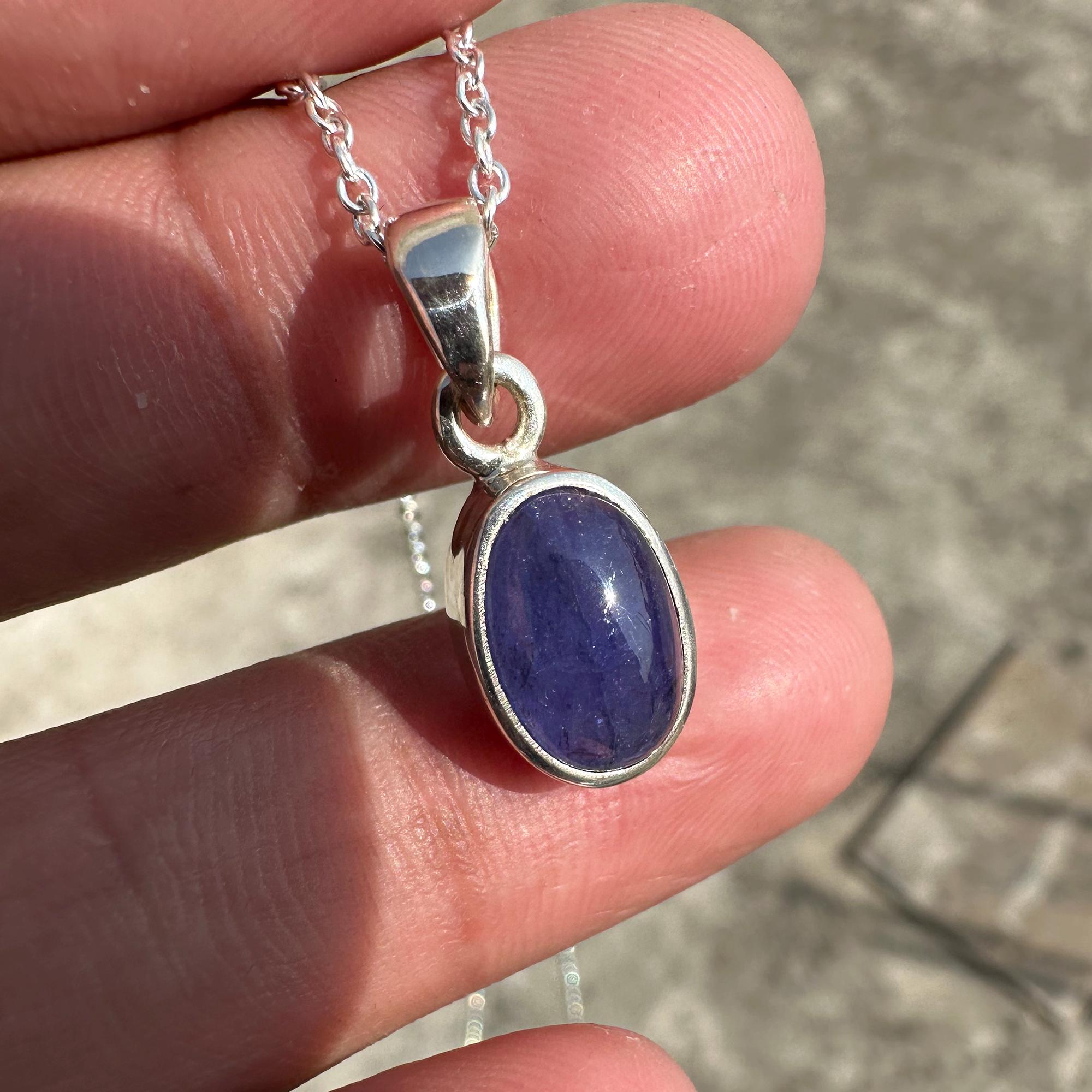 Genuine Tanzanite Gemstone Pendant Necklace Handmade Jewelry Necklace 925 Sterling Silver Necklace Solid Silver Necklace Gift For Her