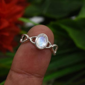 Natural Moonstone Ring 925 Sterling Silver Ring Handmade Jewelry Ring Solid Silver Ring Statement Ring Gift For Her