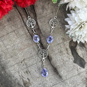Alexandrit Edelstein Kette Handgemachte Schmuck Kette 925 Sterling Silber Kette Massiv Silber Kette Geschenk Für Sie