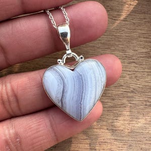 Natural Blue Lace Gemstone Pendant 925 Sterling Silver Pendant Handmade Jewelry Pendant Boho Pendant Gift For Her