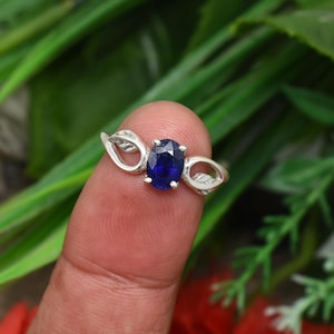 Natural Tanzanite Ring, 925 Sterling Silver Ring Boho Ring Gemstone Ring, Handmade Ring, Minimalist Ring, Gift For Her