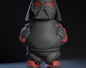 Brinquedo de arte urbana Darth Vader, arquivos STL e 3MF coloridos para impressão 3D
