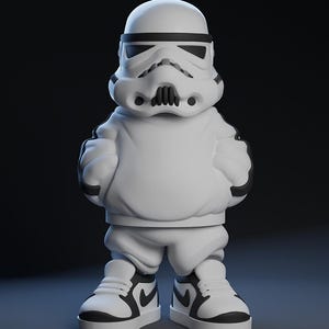Stormtrooper Urban Art Spielzeug STL und farbige 3MF-Dateien für den 3D-Druck