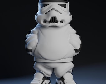 Stormtrooper urban art toy STL and color 3MF files for 3D printing