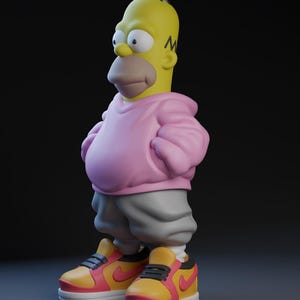 File STL del giocattolo di arte urbana Homer per la stampa 3D