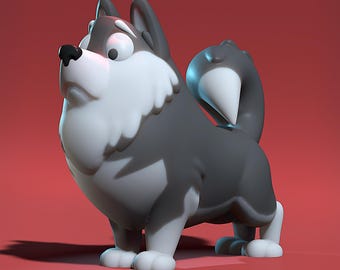 Husky dog STL file for 3D printing