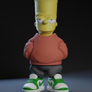 Bart urban art toy STL & colour 3MF files for 3D printing