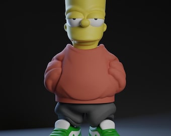 Bart urban art toy STL & colour 3MF files for 3D printing
