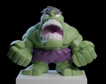 Stylised Hulk STL file for 3D printing.