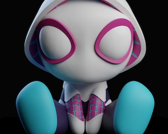 Spider Gwen toy STL file for 3D printing