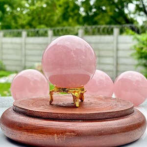 Rose quartz sphere, rose quartz crystal, rose quartz ball, crystal gifts, quartz sphere, quartz ball, crystal ball