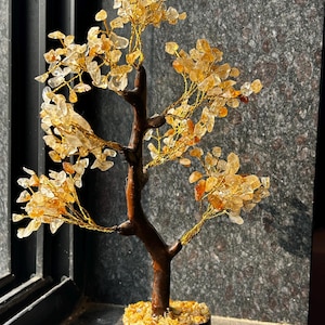 Natural Citrine 300 Chips Tree Crystal Tree Of LIfe Gemstone Tree FengShui Bonsai Money Tree Vastu Tree Meditation Prosperity Positive vibes
