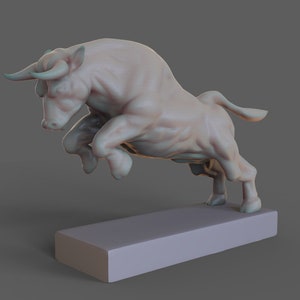 Angry bull 3D print model
