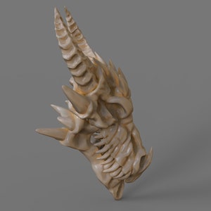 Dragon skull 3D print model