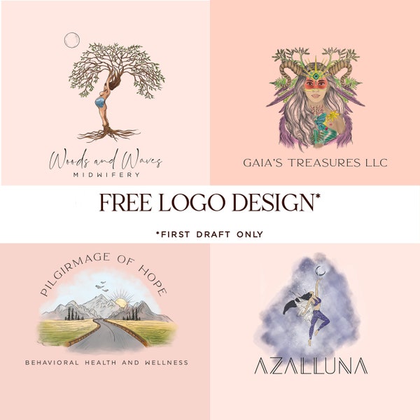 Free logo design *first draft*, custom hand drawn logo design, business, photography logo, professional logo, Minimal logo, graphic design.