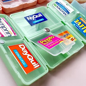 Custom Made Pocket Pharmacy Pill Case With Waterproof Labels Travel Pill Organizer Portable Pill Case Labels Pill Box Stickers Pill Labels
