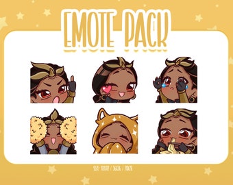 Illari Cute Emote Set, Illari Overwatch Emote, Cute and Kawaii Emotes, Ready To Use for Twitch / Discord