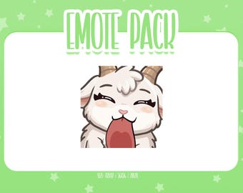 Animated Goat Lick Emote 10,  Animated Goat Twitch Emotes, Cute and Kawaii Emotes, Ready To Use for Twitch / Discord