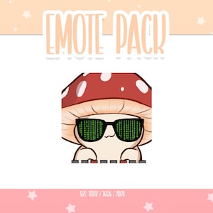 Animated Mushroom Emote 2, Animated Mushroom Twitch Emotes, Cute and Kawaii Emotes, Ready To Use for Twitch / Discord