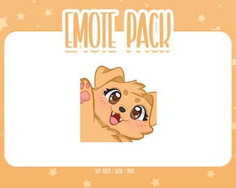 Animated Golden Retriever Hello Emote 6, Animated Golden Retriever Twitch Emotes, Cute and Kawaii Emotes, Ready To Use for Twitch / Discord