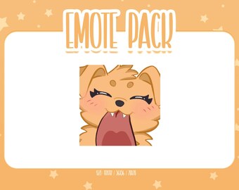 Animated Golden Retriever Lick Emote 4, Animated Golden Retriever Twitch Emotes, Cute and Kawaii Emotes, Ready To Use for Twitch / Discord