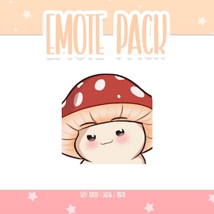 Animated Mushroom Emote 1, Animated Mushroom Twitch Emotes, Cute and Kawaii Emotes, Ready To Use for Twitch / Discord