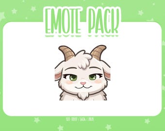 Animated Goat Emote 4,  Animated Goat Twitch Emotes, Cute and Kawaii Emotes, Ready To Use for Twitch / Discord