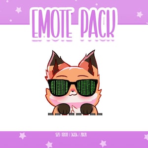 Emote Volpe Animata 3, Emote Volpe Animata Twitch, Emote Carine e Kawaii, Pronte all'Uso per Twitch / Discord
