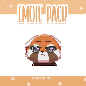 Animated Red Panda Emote 5, Animated Red Panda Twitch Emotes, Cute and Kawaii Emotes, Ready To Use for Twitch / Discord