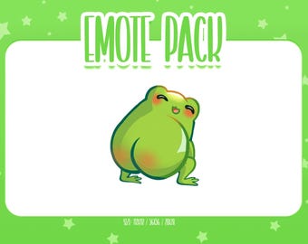 Animated Frog Emote 10, Animated Frog Twitch Emotes, Cute and Kawaii Emotes, Ready To Use for Twitch / Discord