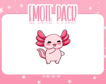 Animated Axolotl Dance Emote 11, Animated Axolotl Twitch Emotes, Cute and Kawaii Emotes, Ready To Use for Twitch / Discord