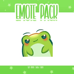 Animated Frog Emote 5, Animated Frog Twitch Emotes, Cute and Kawaii Emotes, Ready To Use for Twitch / Discord