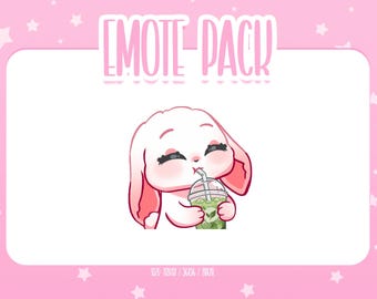 Animated Bunny Emote 18, Animated Bunny Twitch Emotes, Cute and Kawaii Emotes, Ready To Use for Twitch / Discord