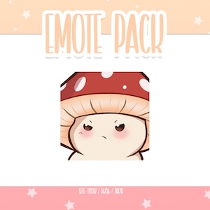 Emote Fungo Animato 3, Emote Fungo Animato Twitch, Emote Carine e Kawaii, Pronte all'Uso per Twitch / Discord