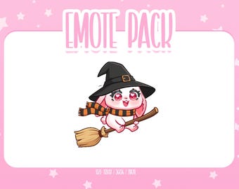 Animated Bunny Halloween Emote 1, Animated Bunny Twitch Emotes, Cute and Kawaii Emotes, Ready To Use for Twitch / Discord