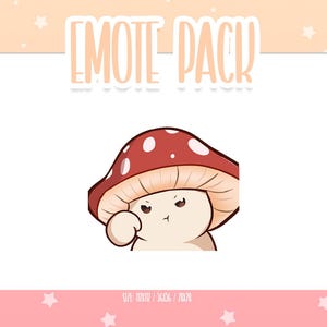 Animated Mushroom Emote 6, Animated Mushroom Twitch Emotes, Cute and Kawaii Emotes, Ready To Use for Twitch / Discord