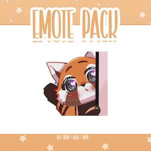 Animated Red Panda Lurk Emote 3, Animated Red Panda Twitch Emotes, Cute and Kawaii Emotes, Ready To Use for Twitch / Discord