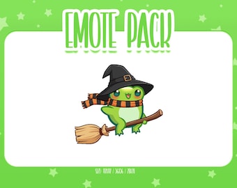 Emote de Halloween de rana animada 2, Emotes de Twitch de rana animada, Emotes lindos y kawaii, listos para usar en Twitch/Discord