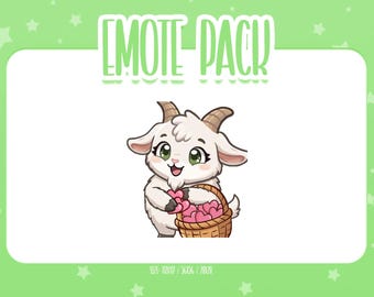 Animated Goat Emote 6,  Animated Goat Twitch Emotes, Cute and Kawaii Emotes, Ready To Use for Twitch / Discord