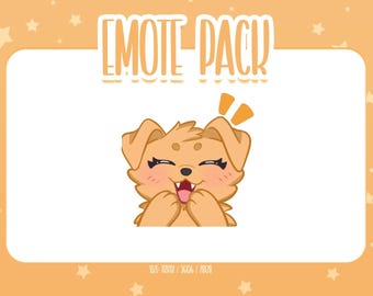 Animated Golden Retriever Laugh Emote 2, Animated Golden Retriever Twitch Emotes, Cute and Kawaii Emotes, Ready To Use for Twitch / Discord