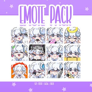 Chibi Sheep Emote Set 1, Cute Sheep Twitch Emotes, Cute and Kawaii Emotes, Ready To Use for Twitch / Discord