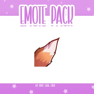 Animated Fox Tail Emote 4, Animated Fox Twitch Emotes, Cute and Kawaii Emotes, Ready To Use for Twitch / Discord